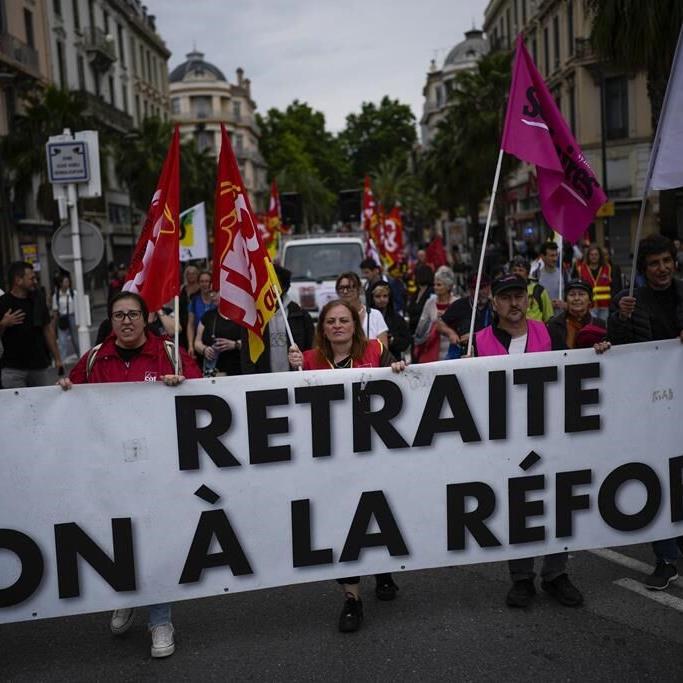 France pension protest held on outskirts of Cannes Film Festival